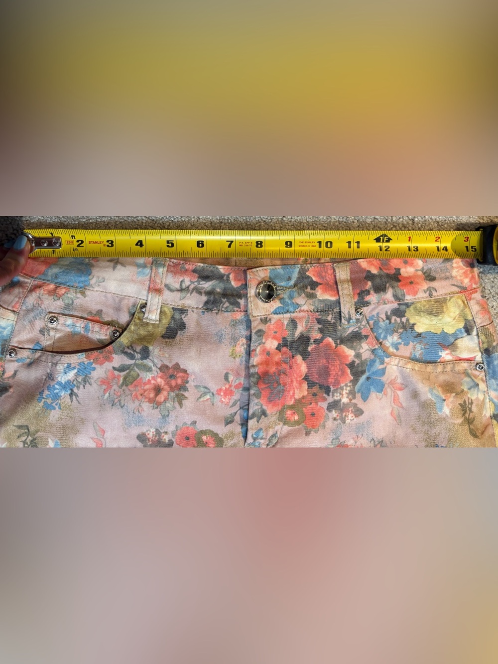 UrRebel Y2K Floral Midi Stretch Denim Skirt - Picture 5 of 6